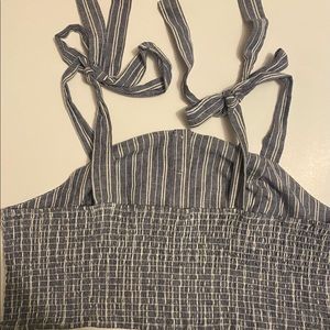 plus size forever 21 stripped denim crop top